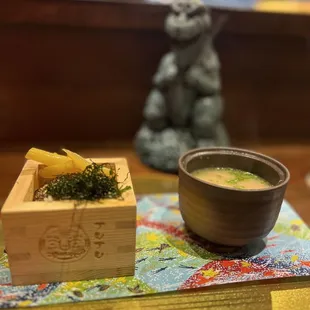 Rice and the best miso soup ever!