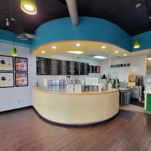 the inside of a jujuba restaurant