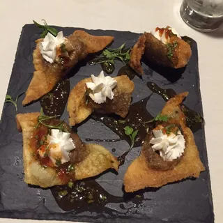 Plum & Goat Cheese Wontons