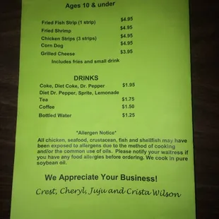 Menu Page 3