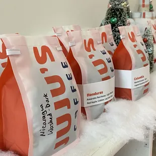 bags of juju&apos;s coffee