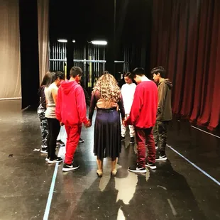 Getting ready to perform OnStage!