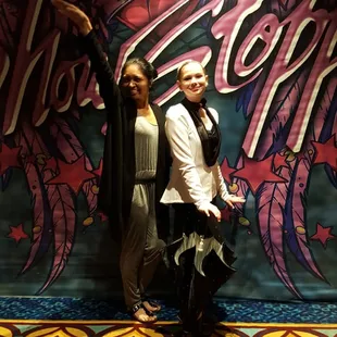 Mrs. Margie and my daughter celebrating a Platinum for Tap solo