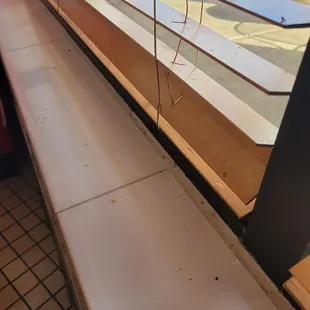 right next to our table. do they wipe?