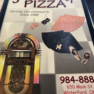 Menu cover