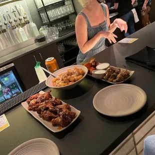 chicken wings and fried chicken, food