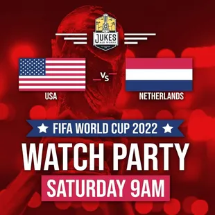 USA vs Netherlands World Cup Watch Party! Large pours during game will get you raffle tickets for chances to win various prizes!