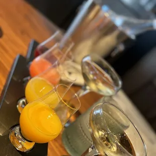 Mimosas with juice flight