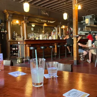 Margarita and view of bar