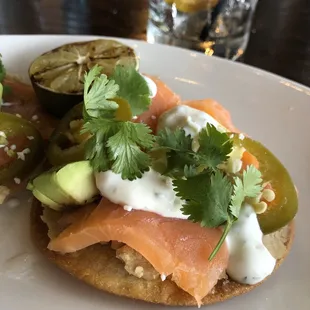 Smoked Salmon Tostadas