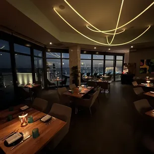 the view of the city at night