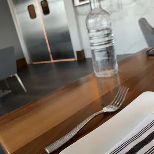 This is where the waitress stood 18 inches from my fork as she Spittled without a mask. Gross!