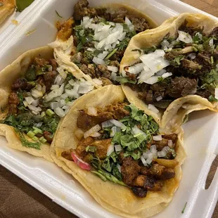 Al pastor, asada, lengua