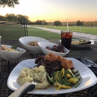 Dinner on the back patio