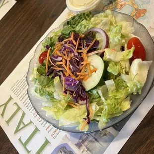 Salad with homemade ranch!