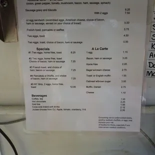 BREAKFAST MENU