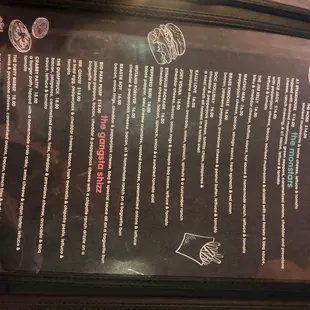 the menu