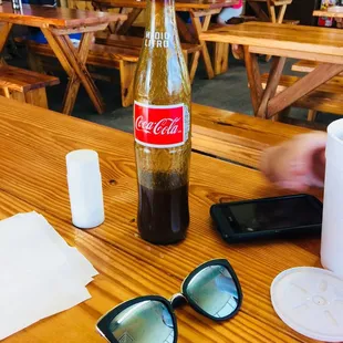 B.B.q in a Coca-Cola bottle.