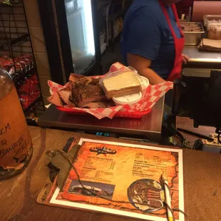 The brisket is cooked very well. Overall delicious BBQ. I also got to see the big beef rib and it weighed 13lbs.