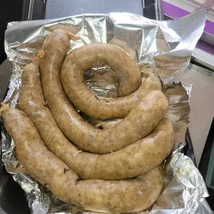 Home made Boudin Links