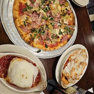 a pizza on a table