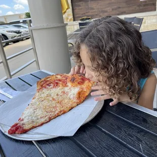 Okay-ish big-ass pizza lunch special fit for TWO. Nice lunch specials comes with salad and drink.