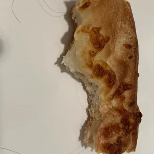 a half eaten pizza