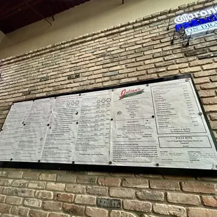 Menu! Zoom to see 12&quot; and veggie 12&quot; price