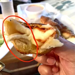 But raw, gooey, and doughy on the inside