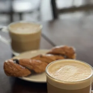 Dirty chai latte, paired with torsade.