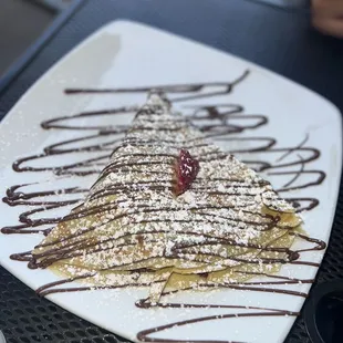 Crepe Nutella with strawberries added