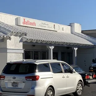 The front, it&apos;s hard to see if you&apos;re driving by, its jammed back in the corner.
