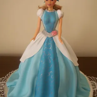 a doll in a blue dress