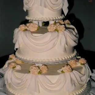a three tiered wedding cake