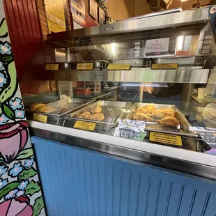 a display of baked goods