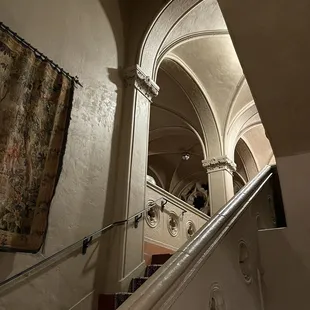 Stairs to hotel rooms