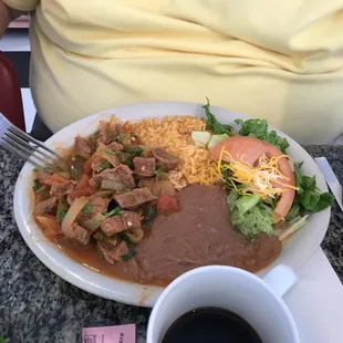 Steak ranchero plate