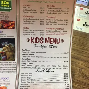 Julia&apos;s menu