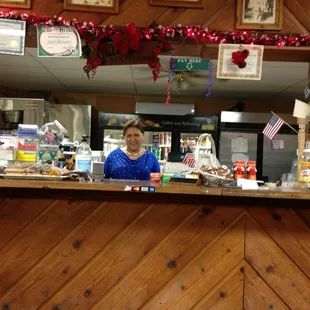 Interior of restaurant.