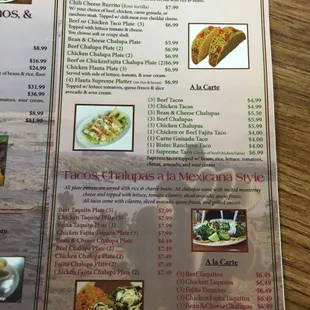Julia&apos;s menu