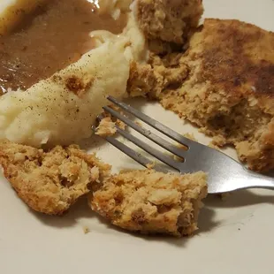 Salmon patty. Not sure why I got this. All sorts of awful