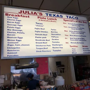 The menu at Julia&apos;s doesn&apos;t have any prices on it.