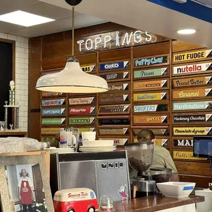 Menu - toppings options