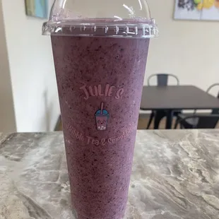 Freshly made smoothies.  Real fruit!  Delicious and creamy!