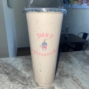 Freshly made smoothies.  Real fruit!  Delicious and creamy!