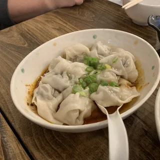 红油抄手Wonton with Chili Sauce (no soup & noodles)