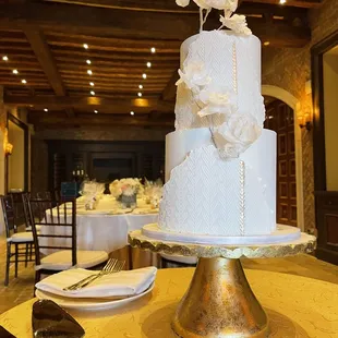 a wedding cake on a table