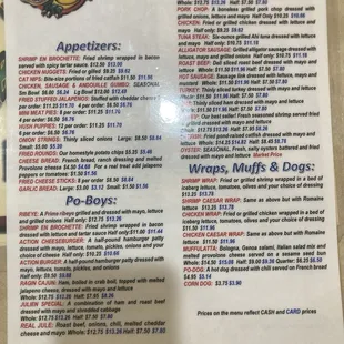 soups and chowder, menu