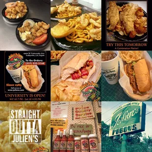 Julien's Po Boys, "When you care enough to eat the very best!