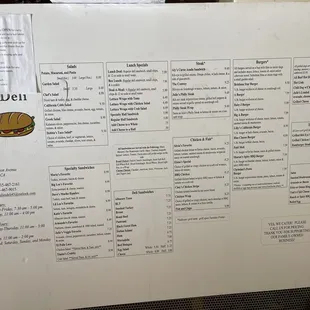 Deli Menu